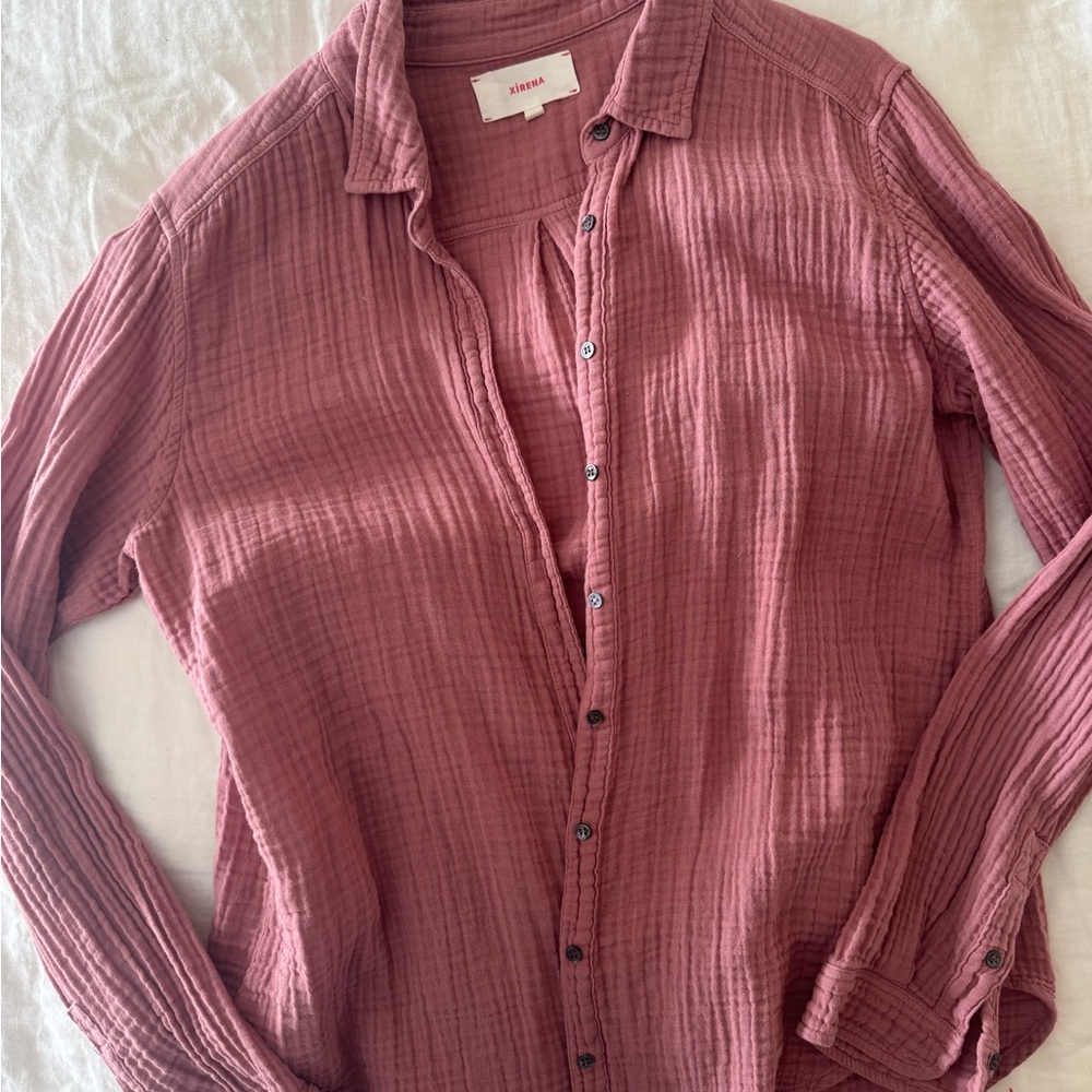 XiRena dusty rose gauze Shirt